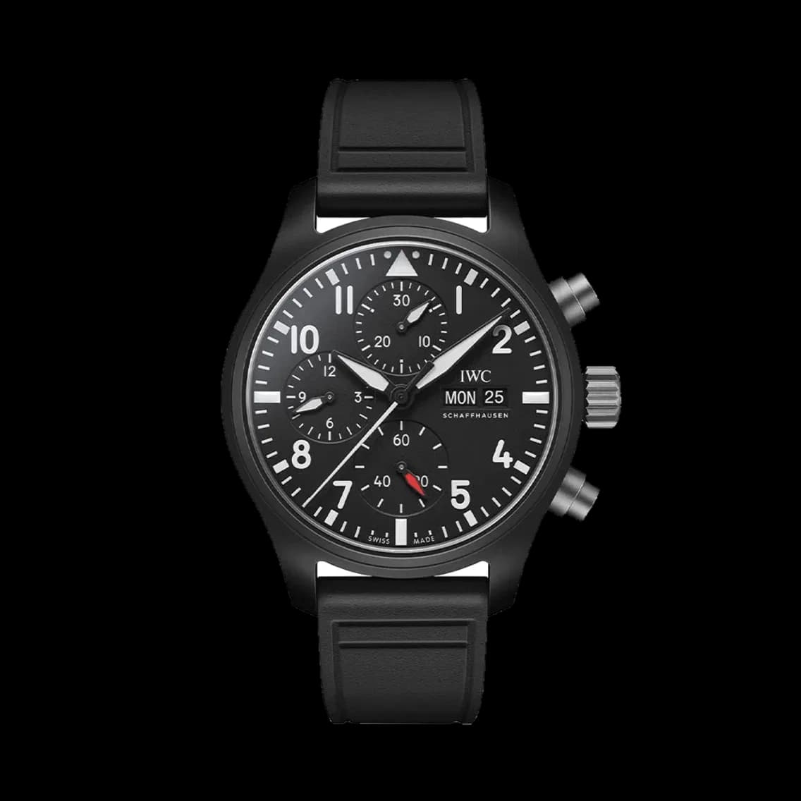 IWC Pilot's Watch Chronograph TOP GUN Ceramic Case 41.9mm - Black on Rubber Strap, TEDDY BALDASSARRE 10