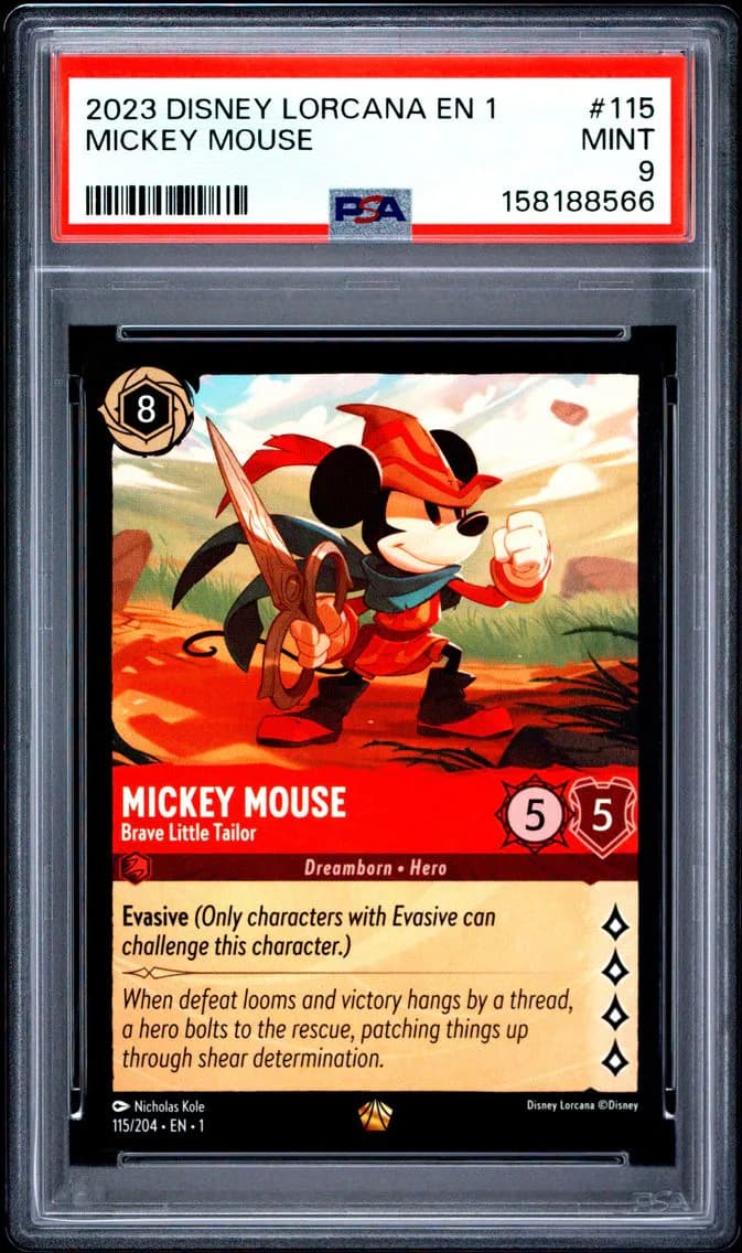 Mickey Mouse - Brave Little Tailor, PSA 9