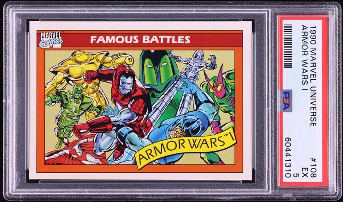 Impel Marvel Universe Armor Wars I EX, PSA 5