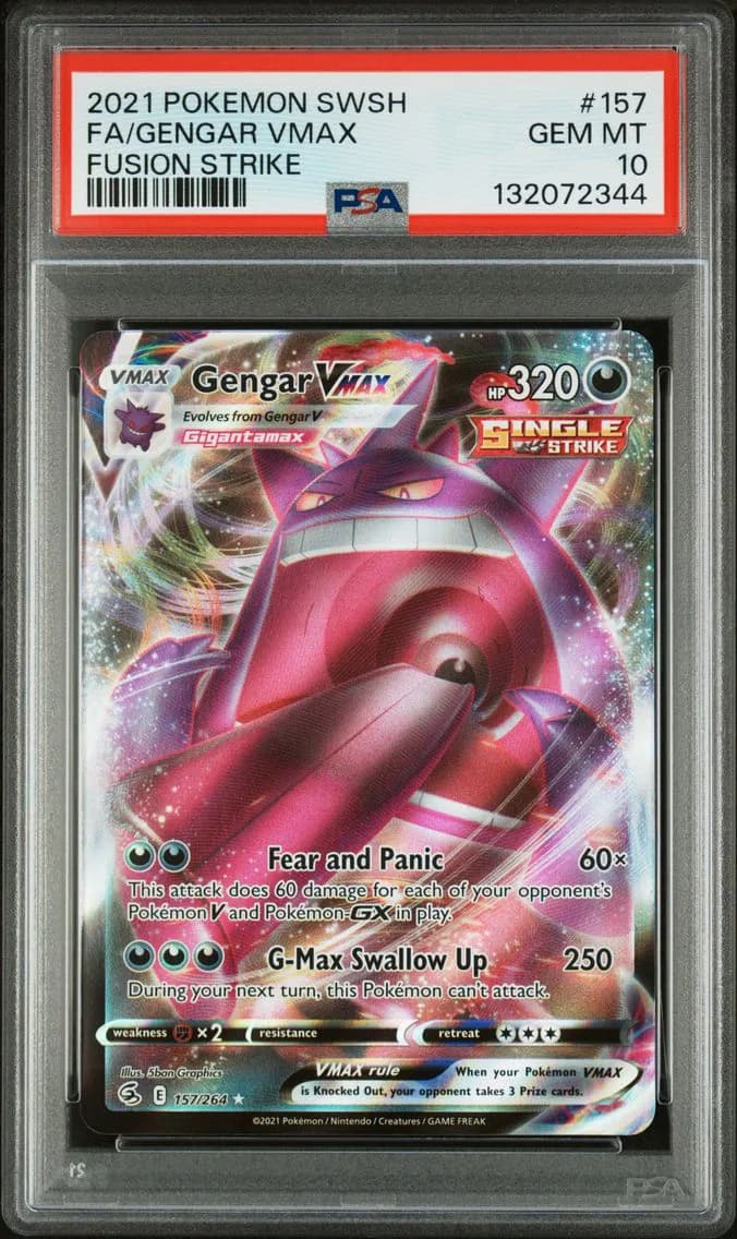 Full Art/Gengar Vmax, PSA 10