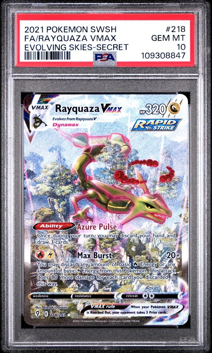 Full Art/Rayquaza Vmax, PSA 10