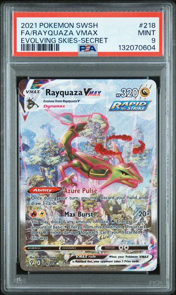 Full Art/Rayquaza Vmax, PSA 9