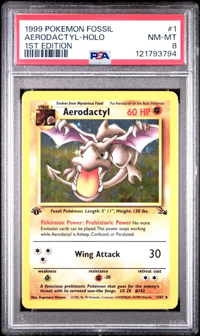 AERODACTYL-HOLO, PSA 8