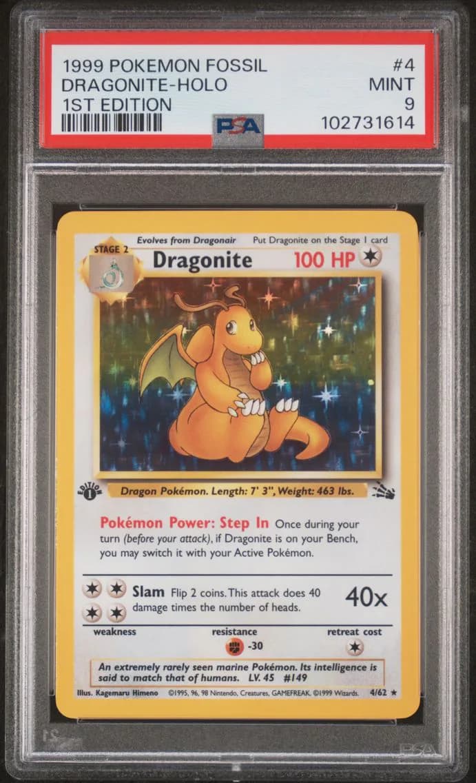 DRAGONITE-HOLO, PSA 9