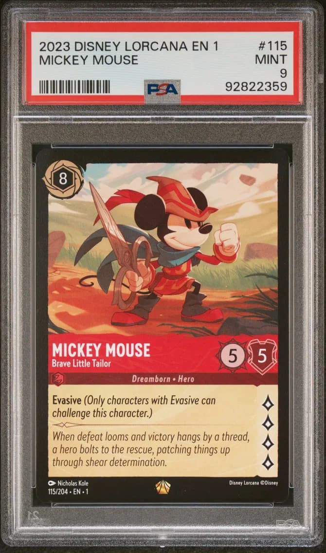 Mickey Mouse - Brave Little Tailor, PSA 9