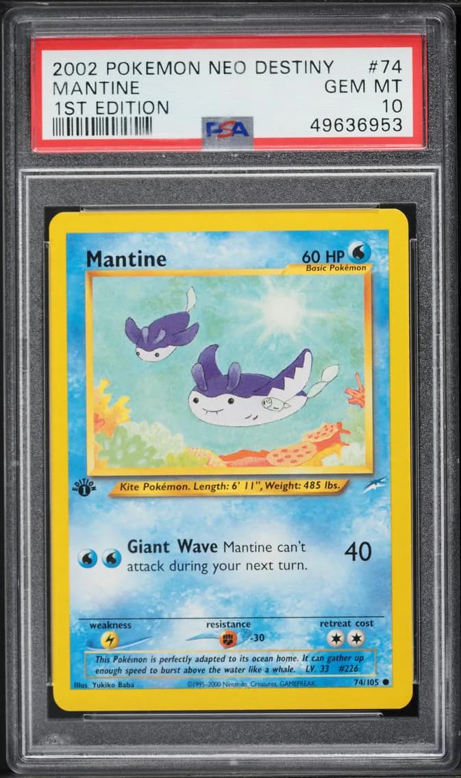 Mantine 1st Edition, PSA 10