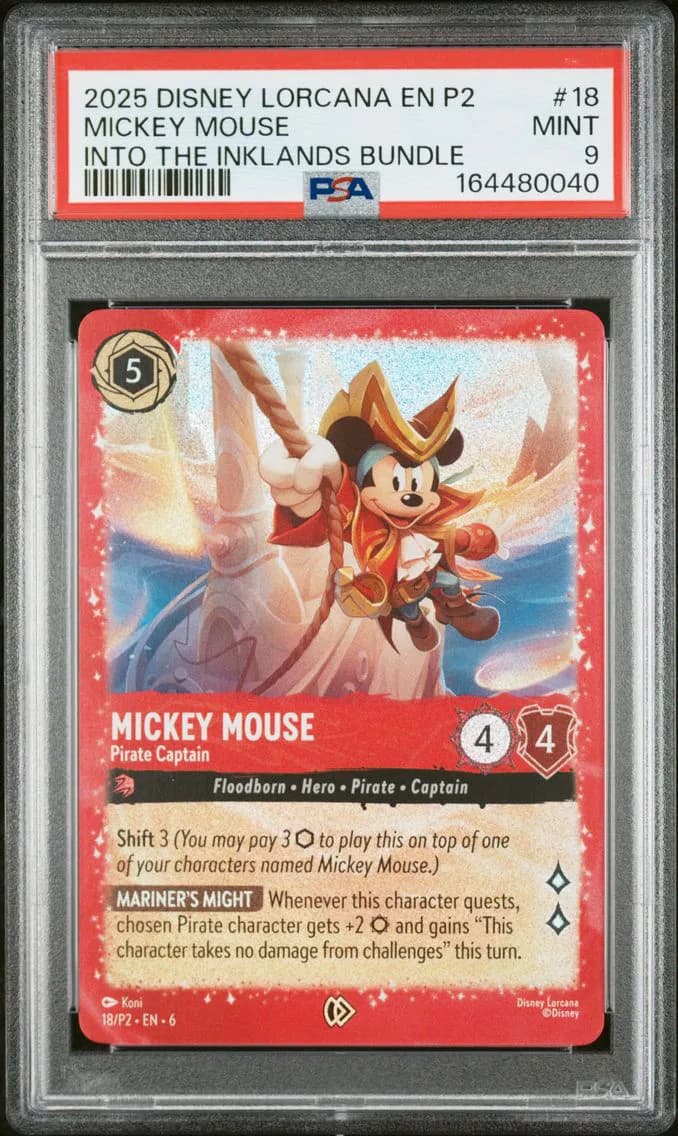 Mickey Mouse - Pirate Captain, PSA 9