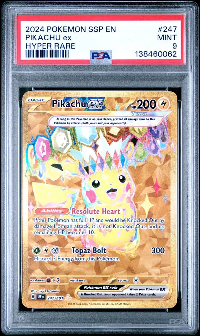 Pikachu EX, PSA 9