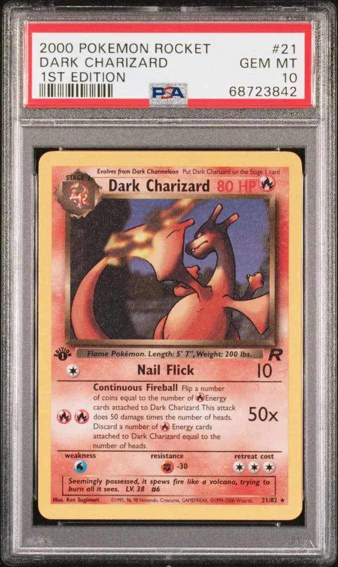 Dark Charizard 1st Edition, PSA 10