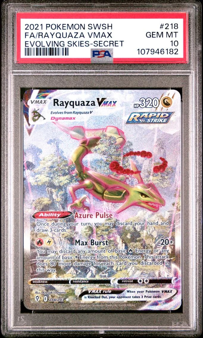 Full Art/Rayquaza Vmax, PSA 10