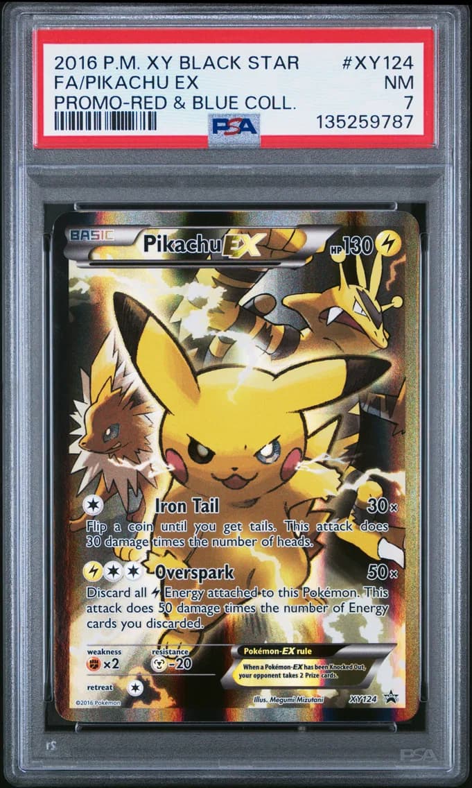 Full Art/Pikachu EX, PSA 7