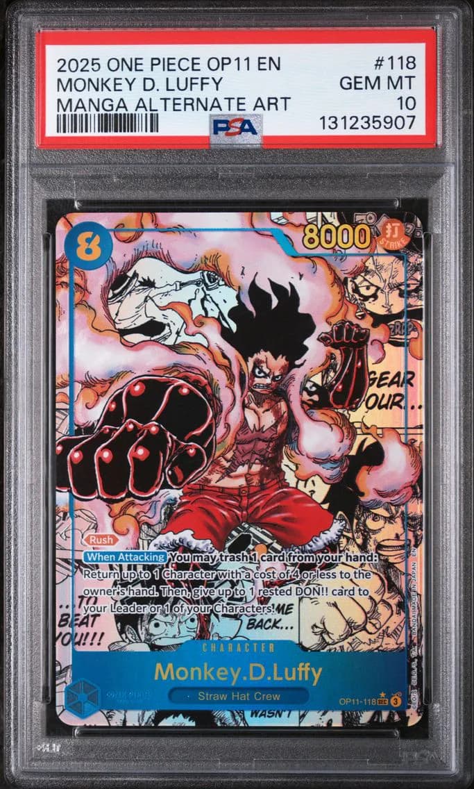 Monkey D. Luffy Manga Alternate Art, PSA 10