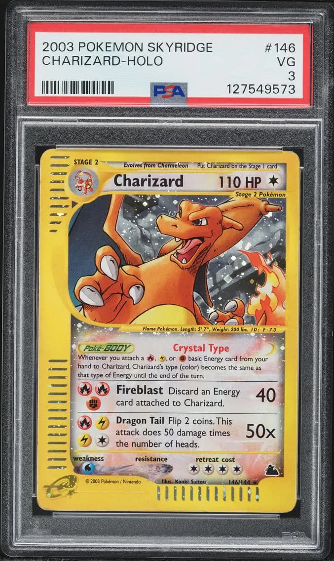 Charizard-Holo, PSA 3