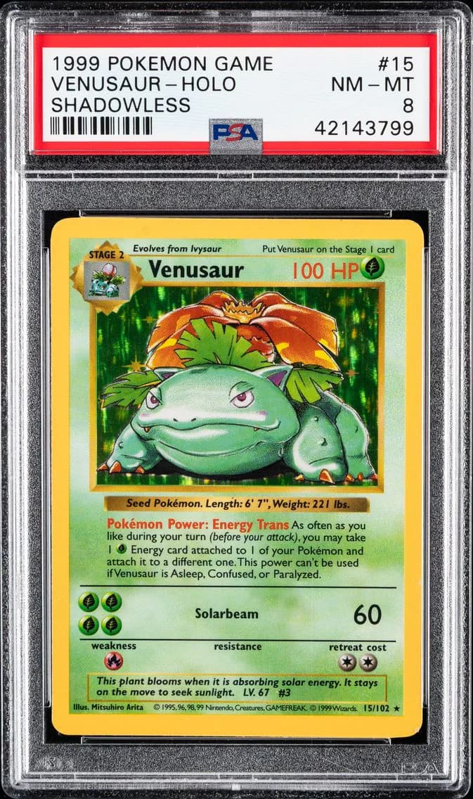 Venusaur-Holo, PSA 8