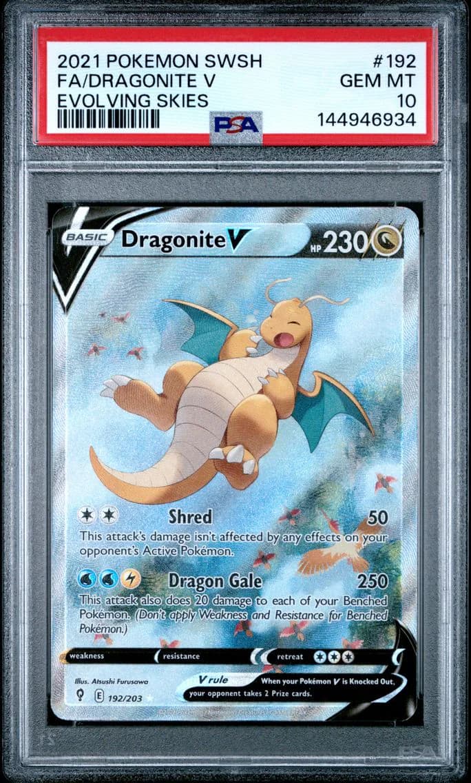 Full Art/Dragonite V, PSA 10