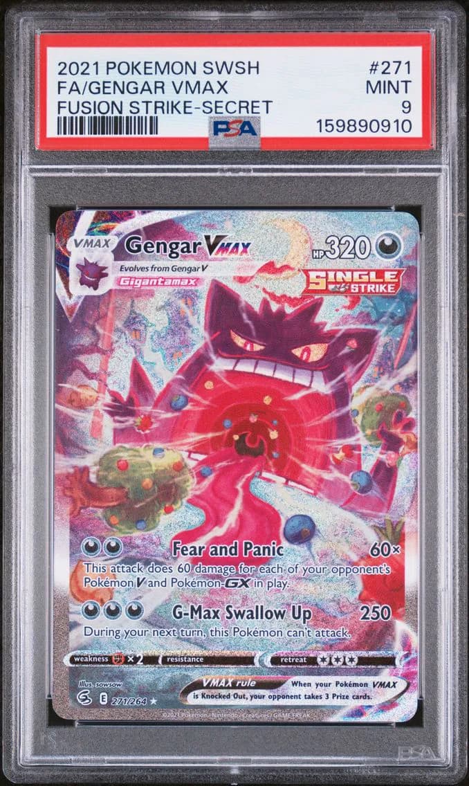 Full Art/Gengar Vmax, PSA 9