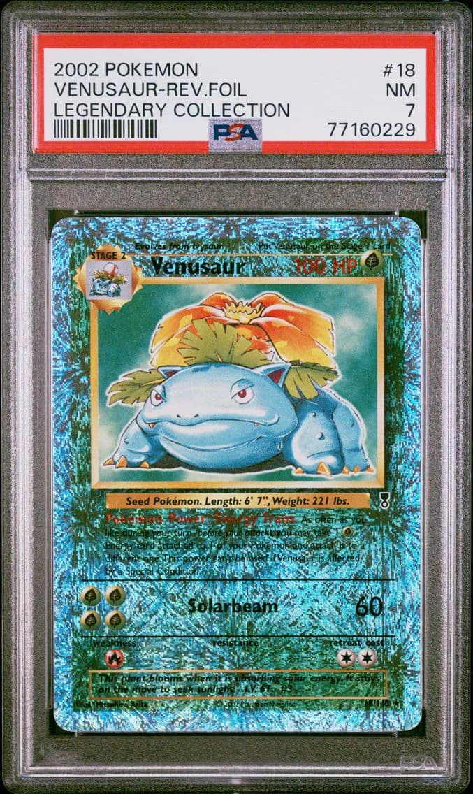 Venusaur-Reverse Foil, PSA 7