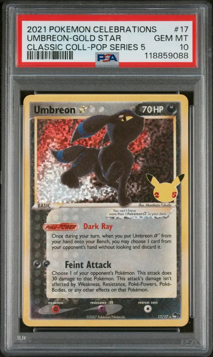 Umbreon-Gold Star, PSA 10