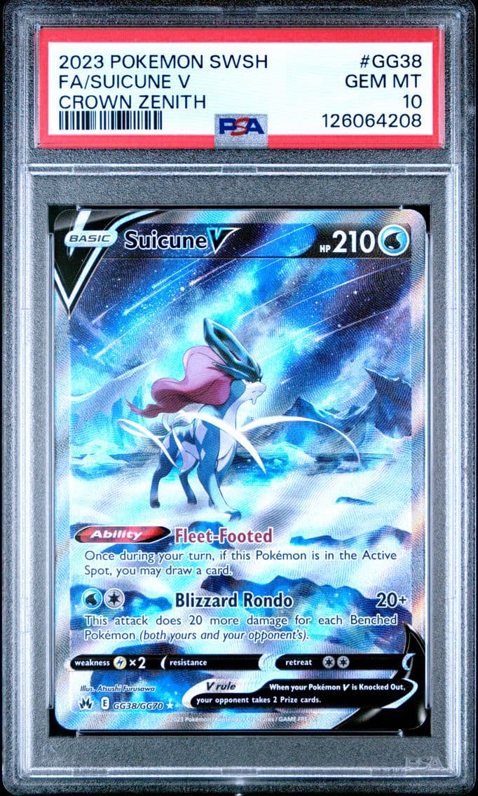 Full Art/Suicune V, PSA 10