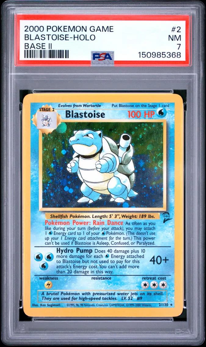 Blastoise-Holo, PSA 7