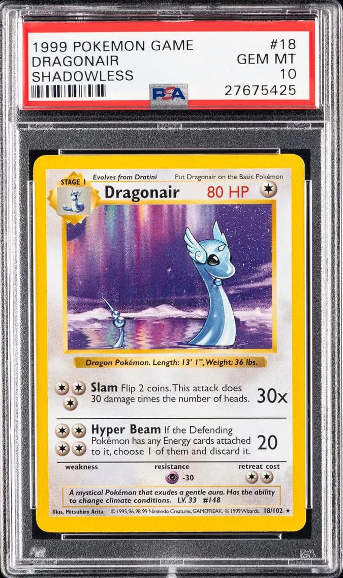 Dragonair Shadowless, PSA 10