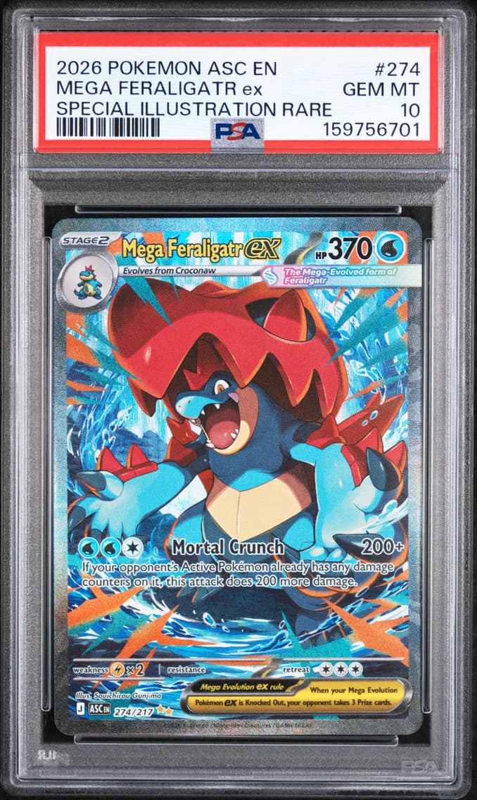 Mega Feraligatr EX, PSA 10