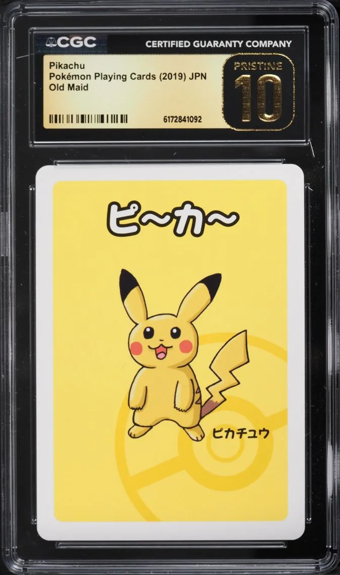 Pokemon Japanese Playing Cards Old Maid Pikachu, CGC Pristine 10