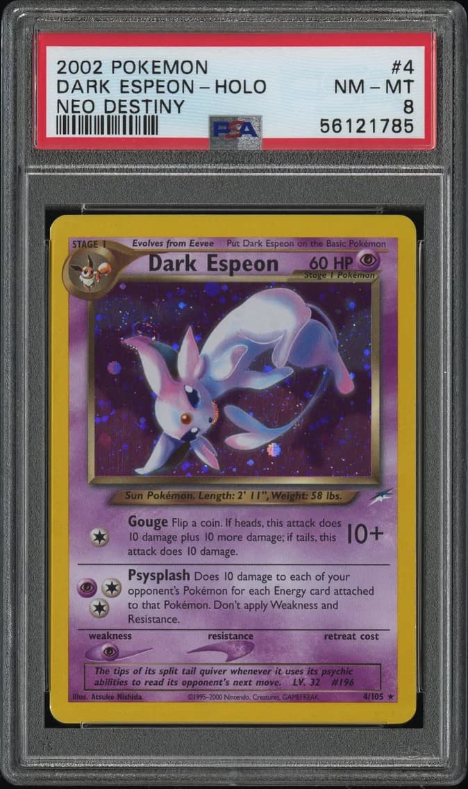 Dark Espeon-Holo, PSA 8