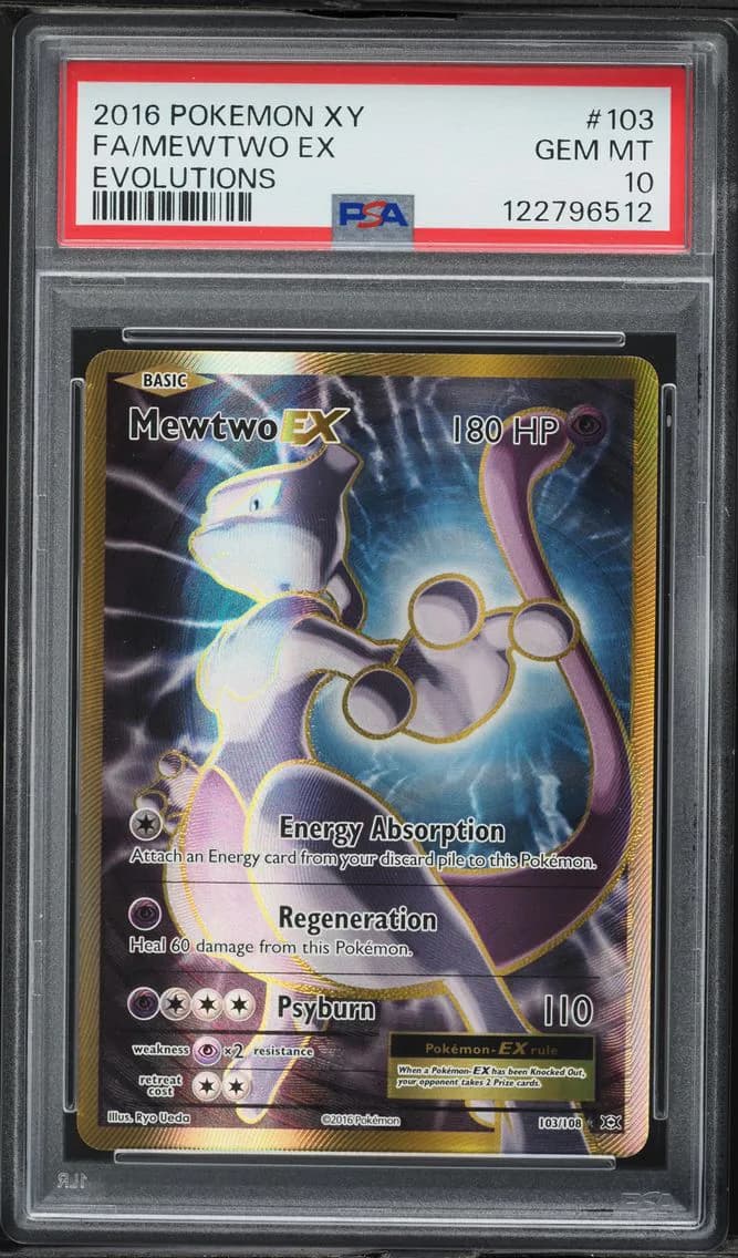 Full Art/Mewtwo EX, PSA 10