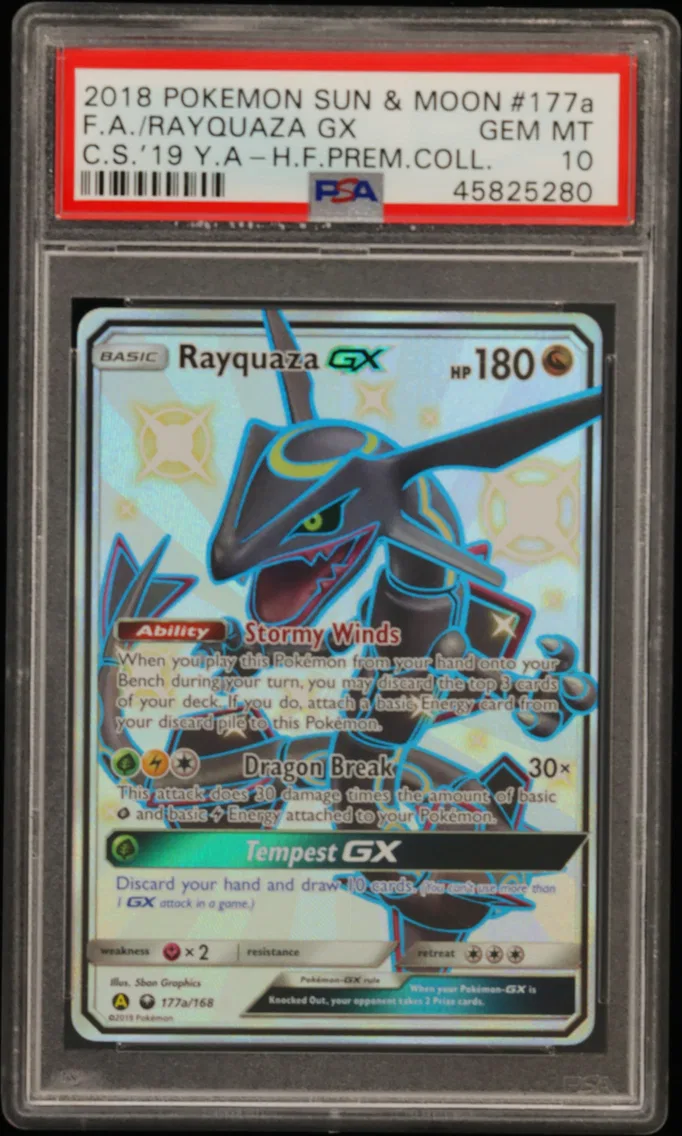 Full Art/Rayquaza GX, PSA 10