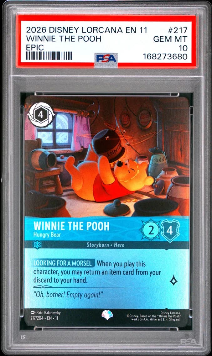 Winnie the Pooh - Hungry Bear, PSA 10