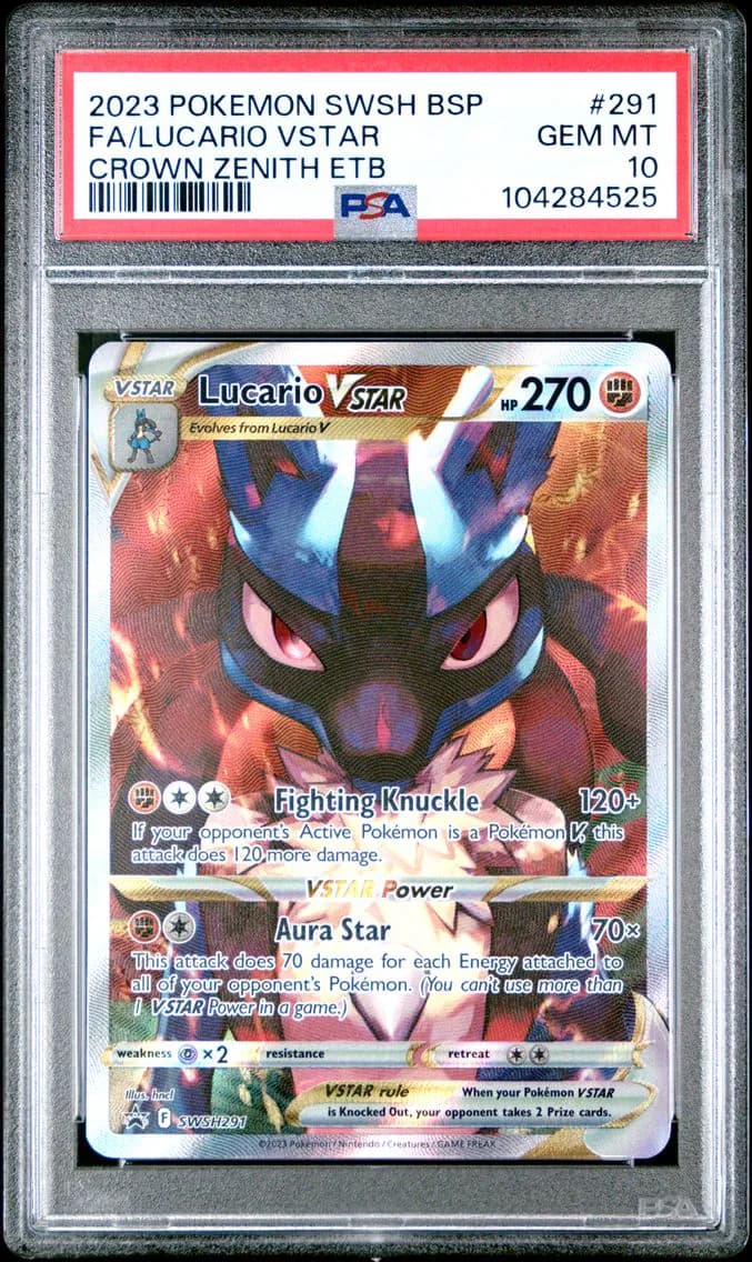 FULL ART/LUCARIO VSTAR, PSA 10