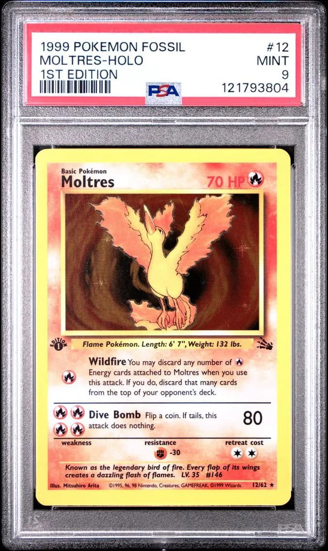 MOLTRES-HOLO, PSA 9