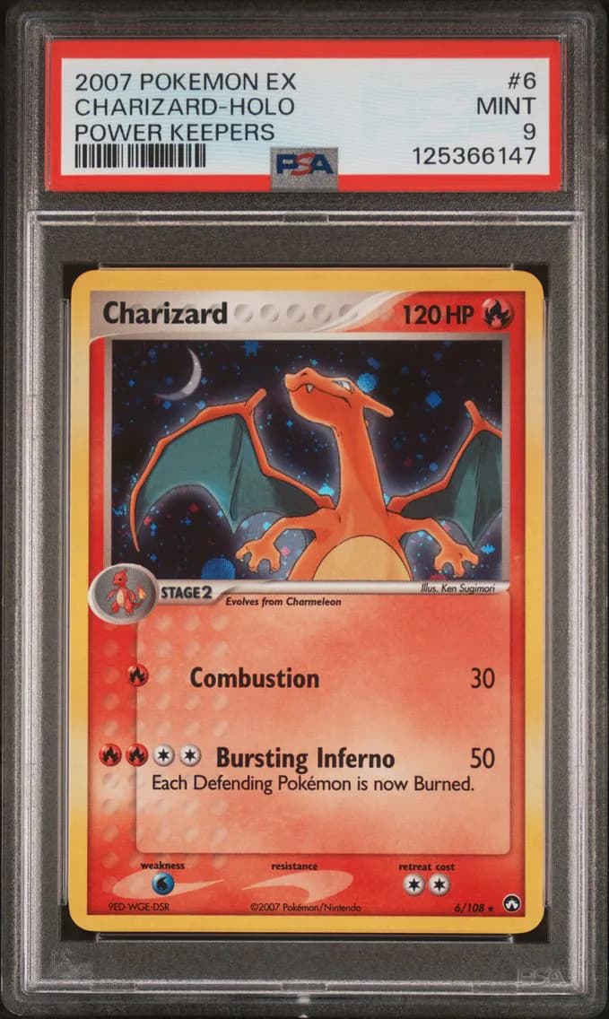 Charizard-Holo, PSA 9