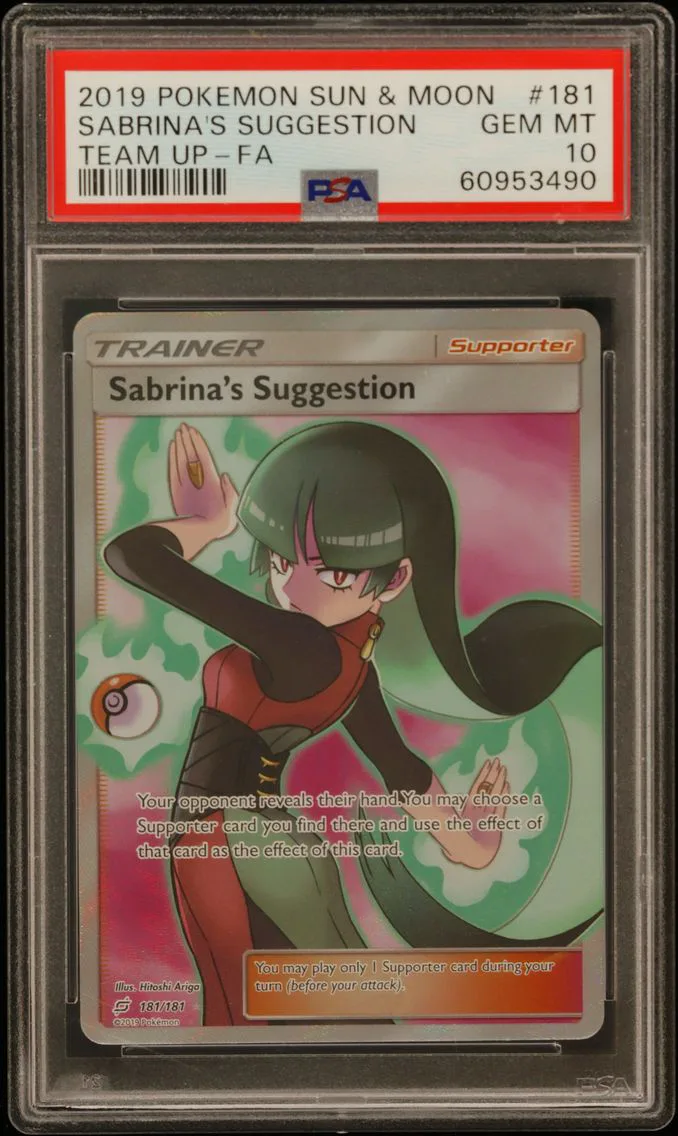 Full Art/Sabrina's Suggestion, PSA 10