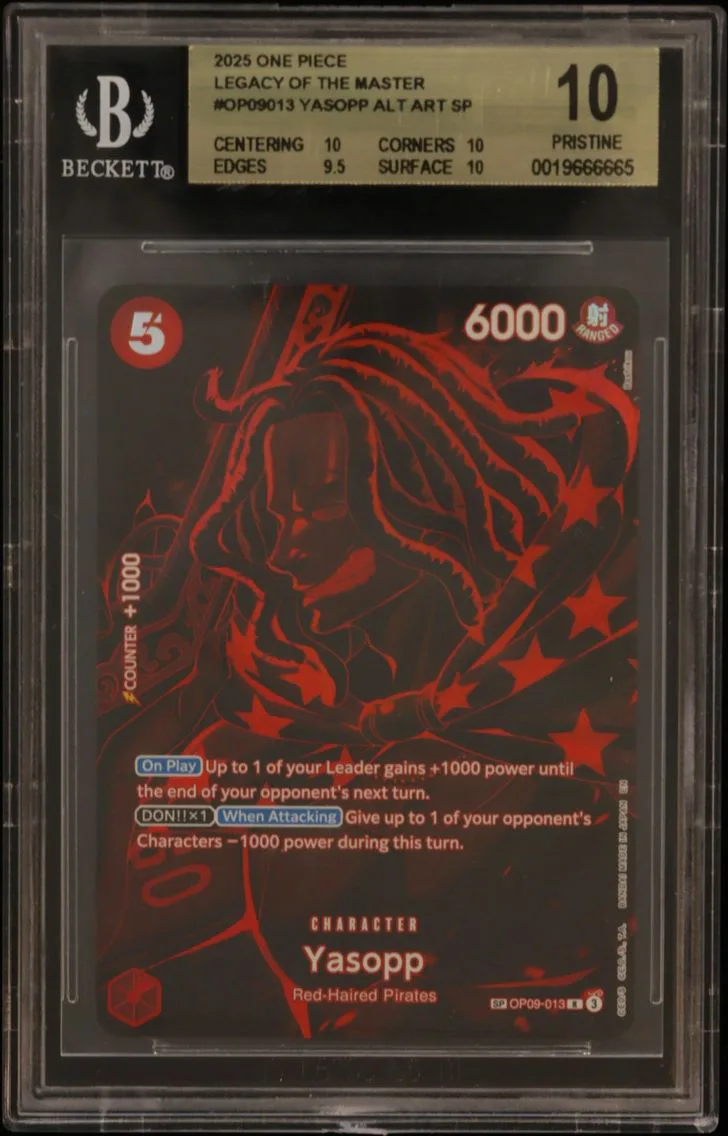 Yasopp ALT ART SP BGS 10 One Piece Card Game Legacy of the Master, BGS 10