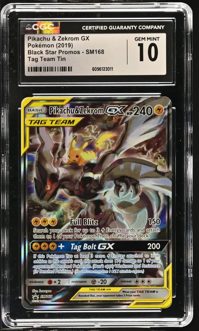 Pikachu &amp; Zekrom GX, CGC 10