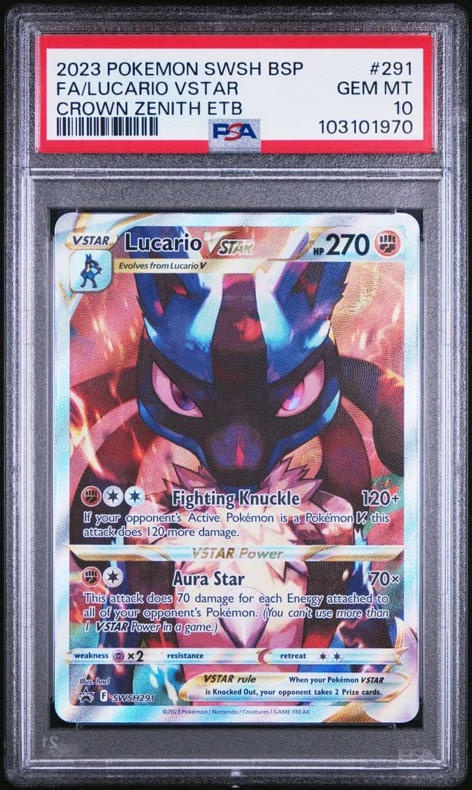 FULL ART/LUCARIO VSTAR, PSA 10