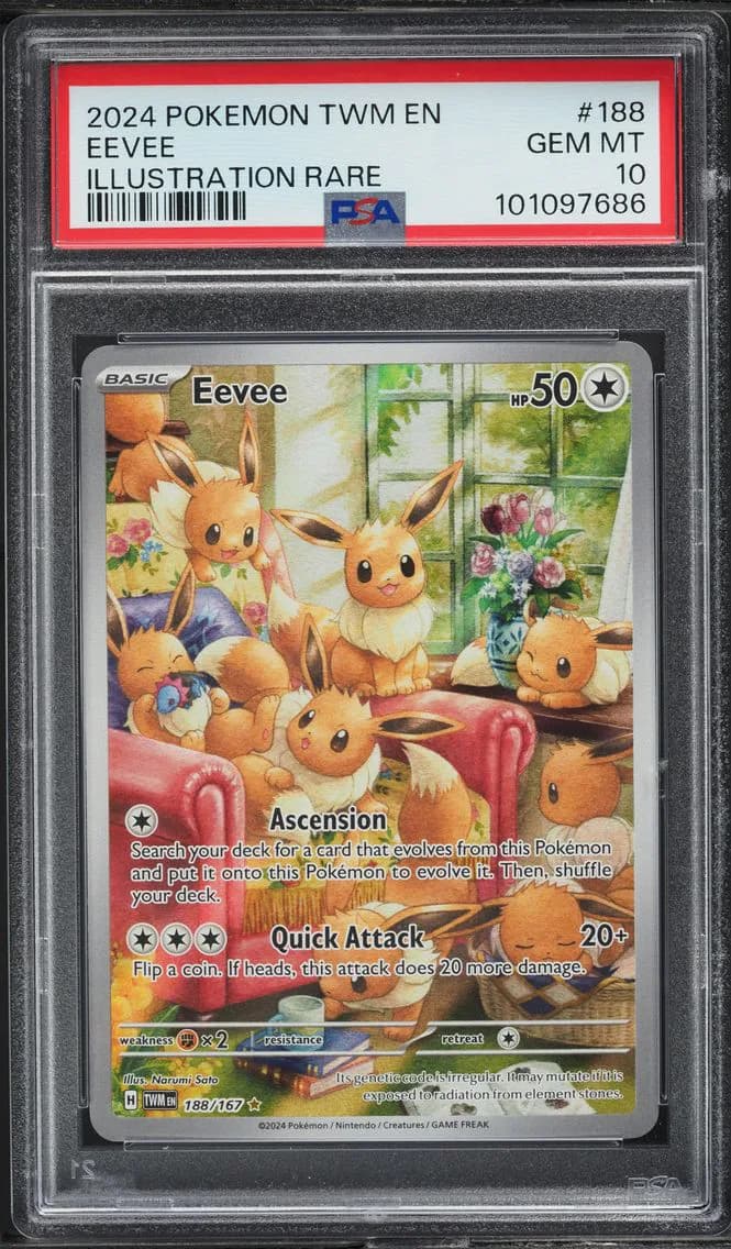 SCARLET & VIOLET TWILIGHT MASQUERADE IR EEVEE, PSA 10