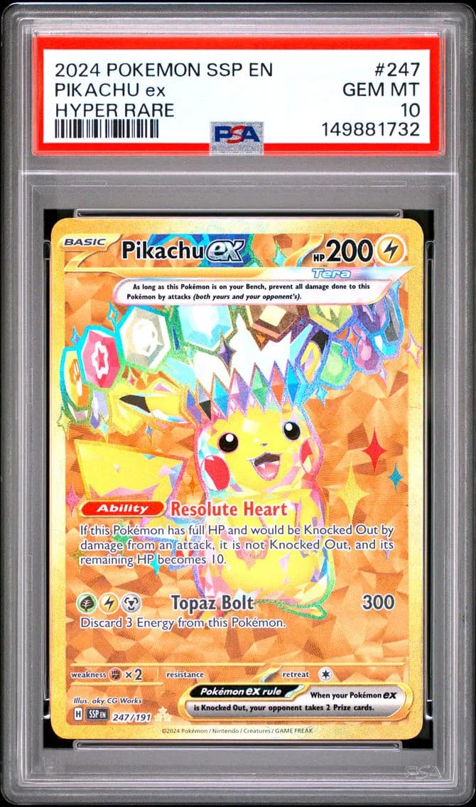 Pikachu EX, PSA 10