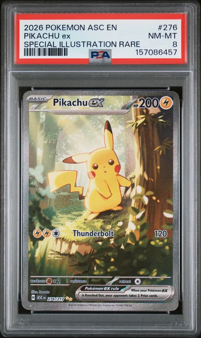 Pikachu EX, PSA 8