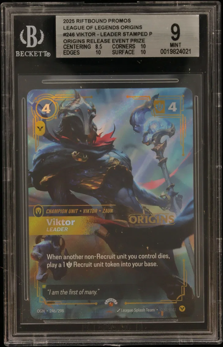 Viktor - Leader STAMP P/(Origins Release Event Prize Pack) BGS 9 Riftbound: League of Legends TCG Origins Promos, BGS 9
