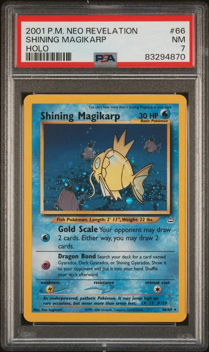 Shining Magikarp-Holo, PSA 7