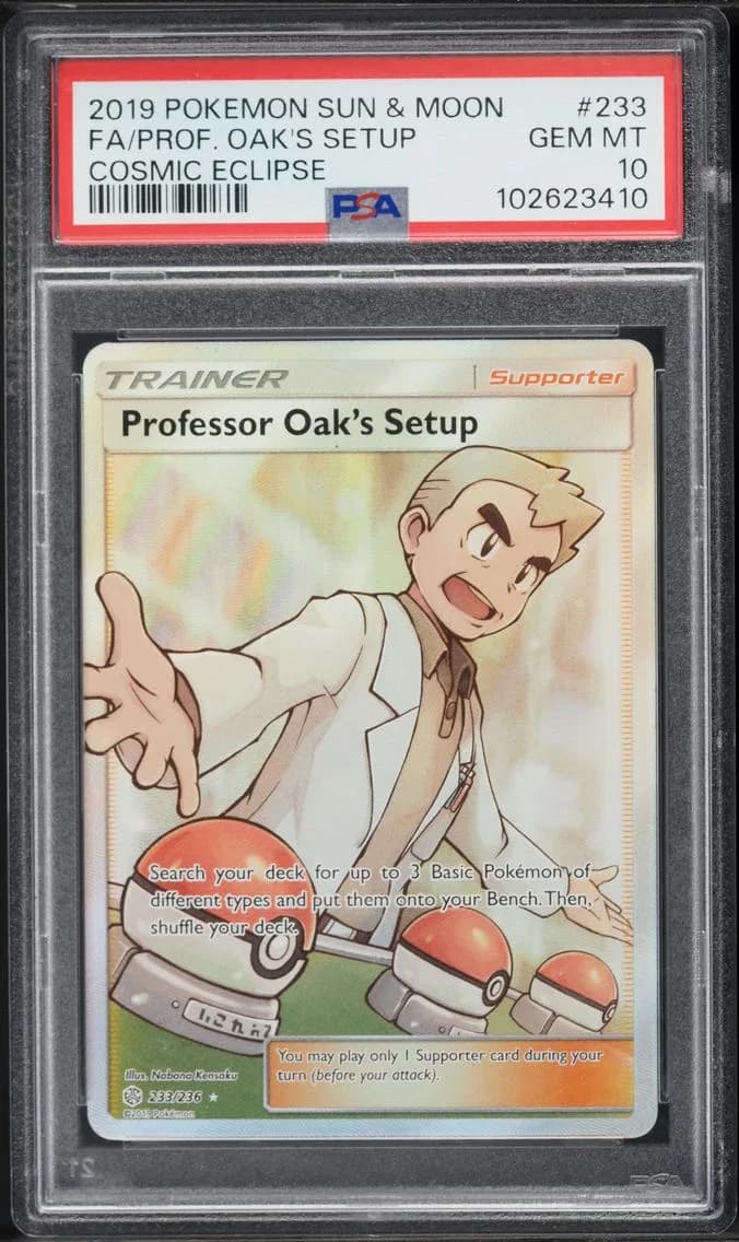 Full Art/Professor Oak's Setup, PSA 10