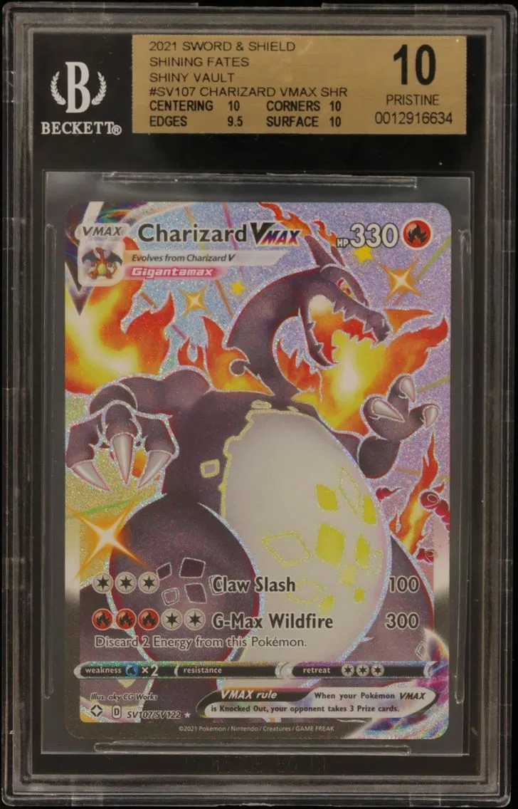 Charizard VMAX SHR BGS Sword and Shield Shining Fates Shiny Vault, BGS