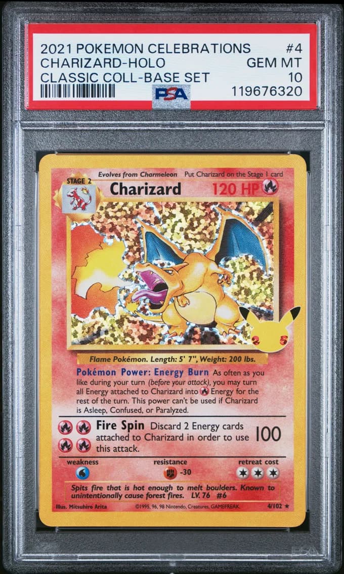Charizard-Holo, PSA 10