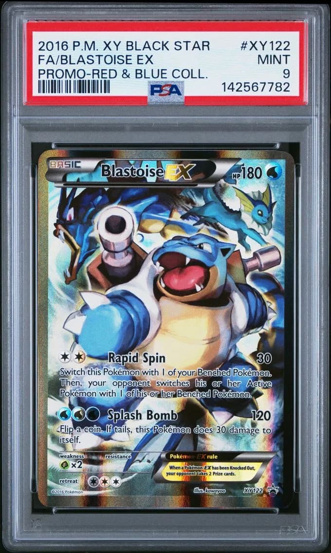 Full Art/Blastoise EX, PSA 9