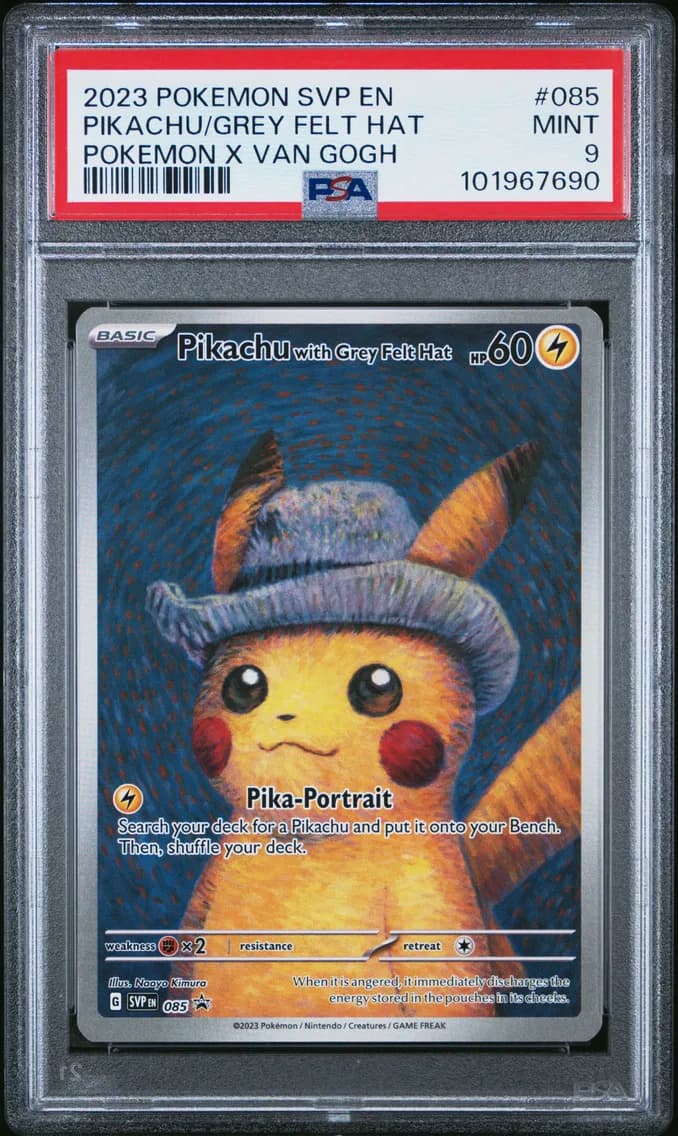 Pikachu With Grey Felt Hat, PSA 9