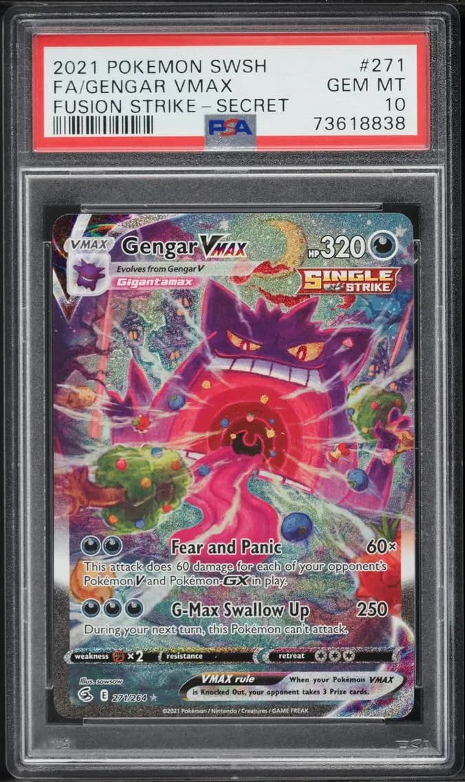 Full Art/Gengar Vmax, PSA 10