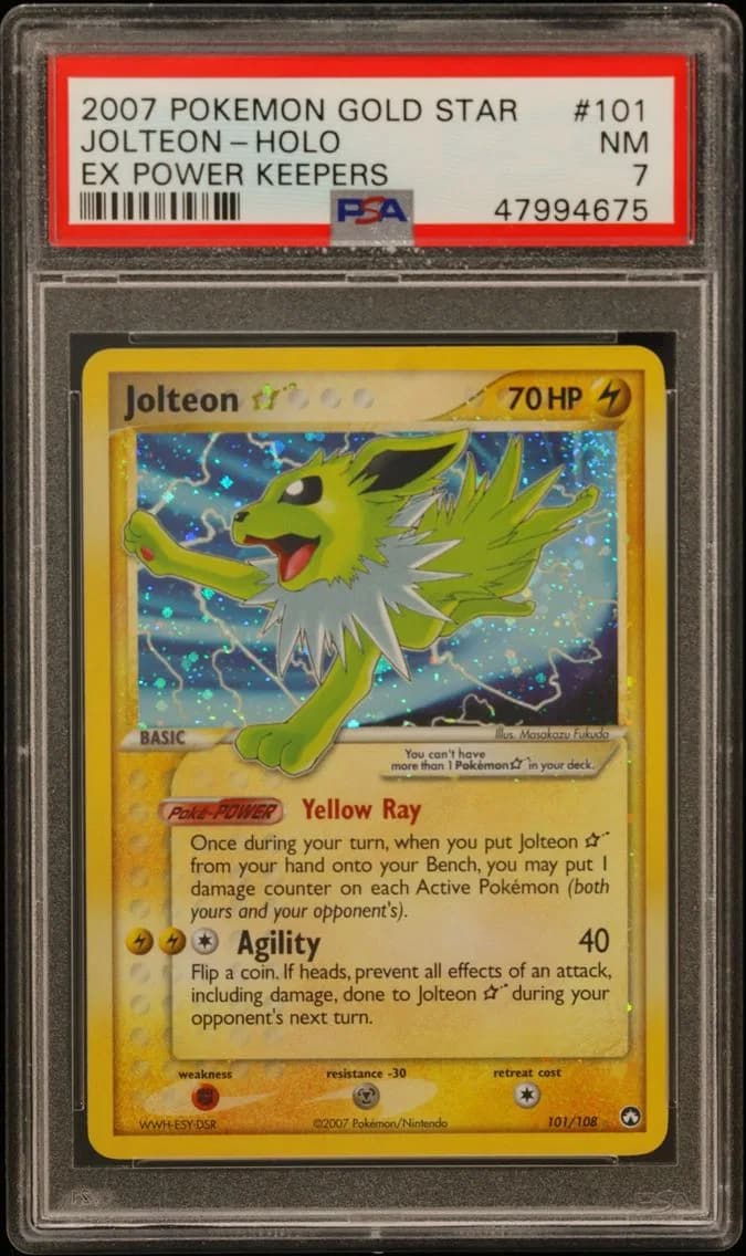 Jolteon-Holo Gold Star, PSA 7